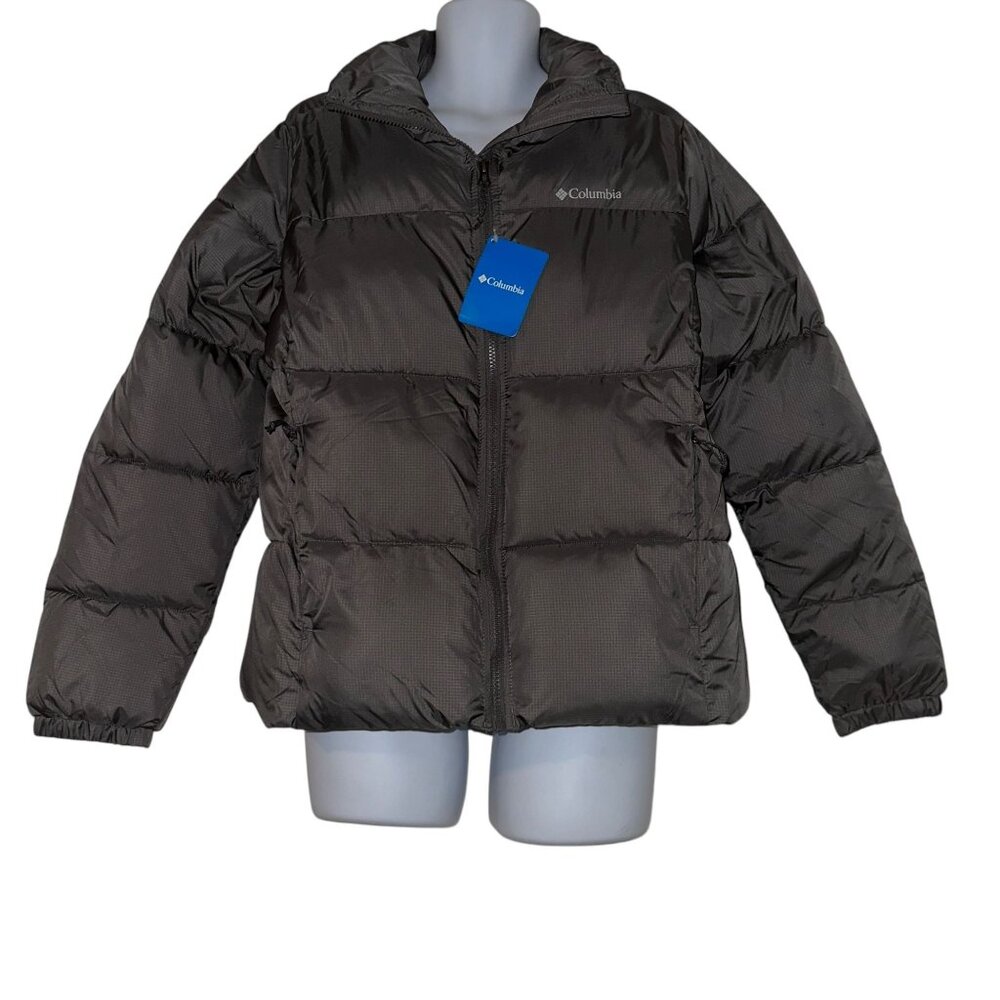 NWT Columbia Puffect Puffer Jacket Womens L Quilted Gray Insulated Logo Gray - Picture 1 of 11